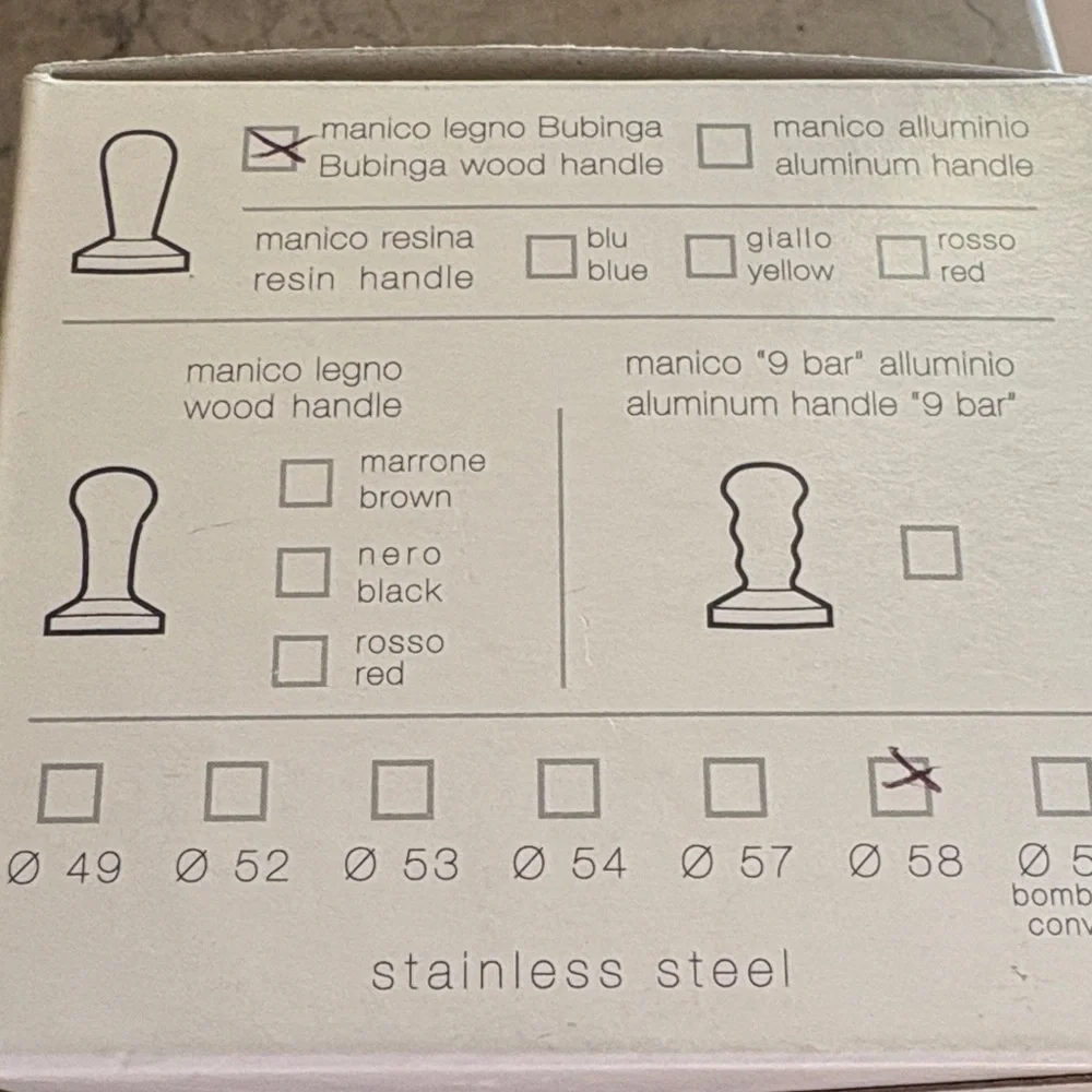 Motta Bubinga Coffee Tamper - Picture 3 of 4